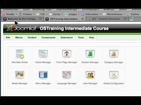 Joomla 1 5 Intermediate Lesson 12 Joomla Components
