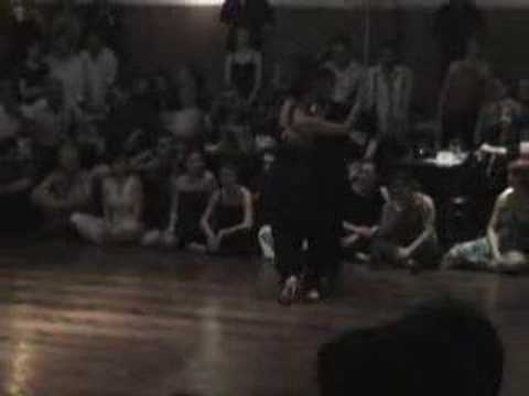  Dana Frigoli  and  Pablo Villarraza  are  dancing  to  the  tango  "  Mi Piba  "