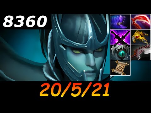 Dota 2 Phantom Assassin 8360 MMR 20/5/21 (Kills/Deaths/Assists) Ranked Full Gameplay