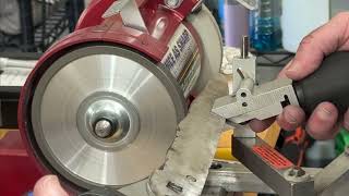 Cleaning removing rust and sharpening garden gear (Large Hedgers) How I like to do it in my shop.
