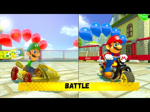Mario Kart 8 Deluxe – Balloon Battle 2 Players Gameplay Multiplayer (Team Game)