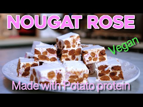 How I make Vegan NOUGAT with crystallized Roses petals.