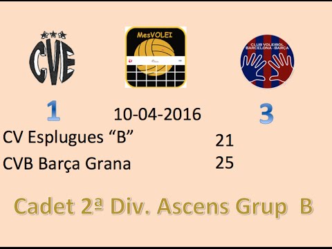Cadet CV Esplugues B vs @CVBarcelona Grana 1-3
