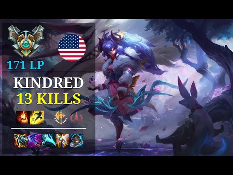 Kindred Mid vs Ahri - 13 kills - Doop V9 NA Master (171 LP) Patch 11.4