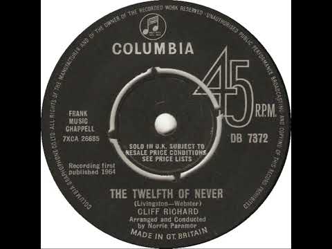 UK New Entry 1964 (220) Cliff Richard - The Twelfth Of Never