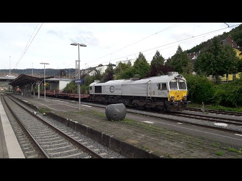 Hohenlimburg/Hagen Diesellok 247 035-9 der Euro Cargo Rail 01.08.2022