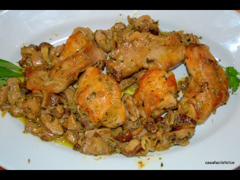 Coniglio in casseruola con funghi misti