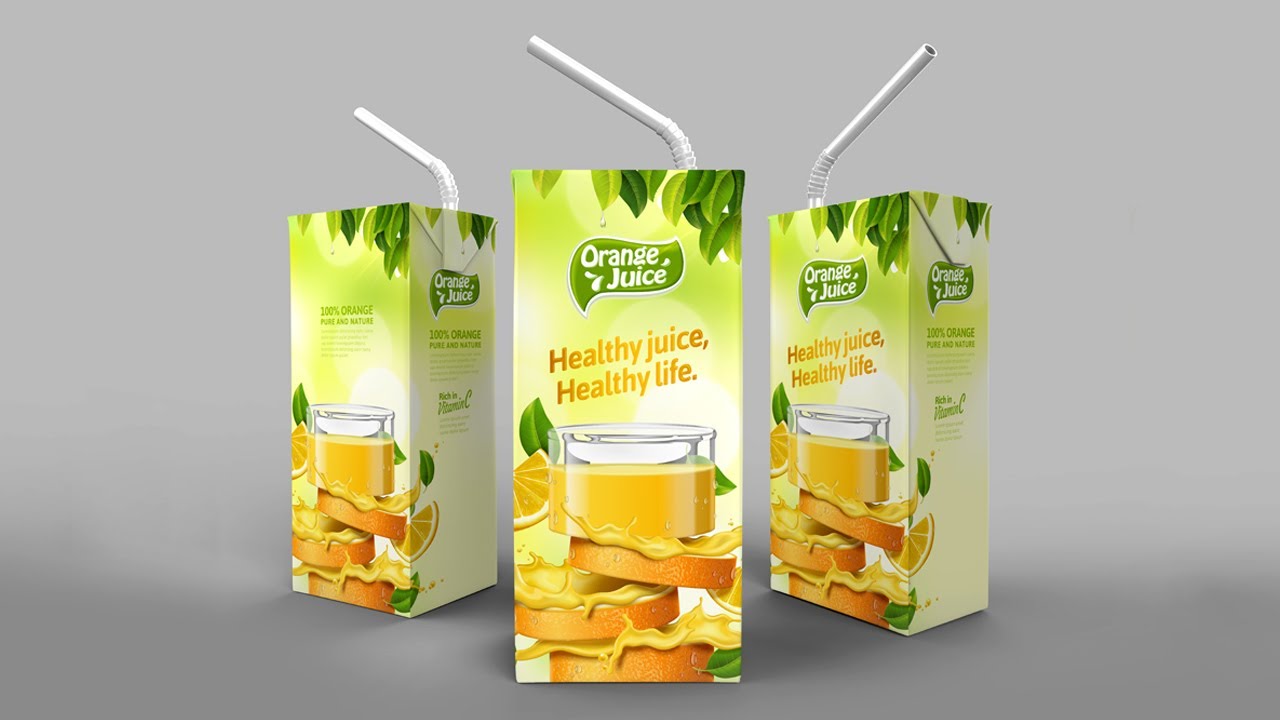 Juice Box Mockup Design | Adobe Photoshop CC | 2019