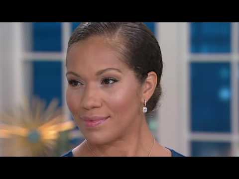 Baguette & Round Halo Drop Diamond Earring 14K, 3/4 cttw, by Affinity on QVC