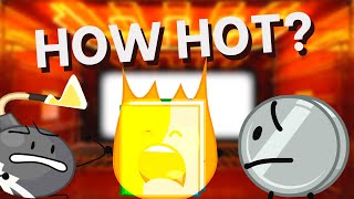 BFB / TPOT Temperature Comparison - How Hot Can Each Character Survive