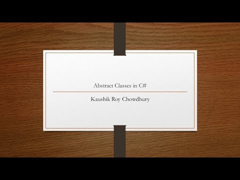 Teach yourself Abstract Classes in C Using Visual Studio 2017 Community Edition