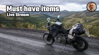 The Most Useful Items for Long Motorcycle Trip - Live Stream 22.10.23