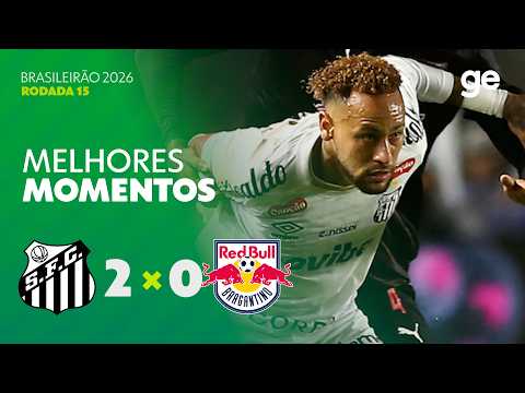 Gols e lances de Santos x Red Bull Bragantino