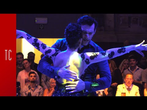  Anibal Lautaro  and  Valeria Maside  are  dancing  to  a  nontraditional song  at  Antwerpen Tango Festival  in  2019