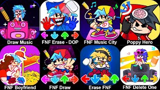 FNF Erase DOP Friday Night Funkin,Music City - Draw Puzzle,Boyfriend Rescue Mod,Erase Puzzle Battle