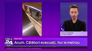 Incendiu la metrou după furtună: stația Universitate, blocată. Călătorii au fost evacuați