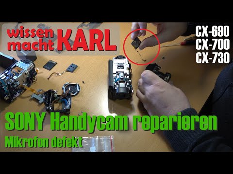 Sony Handycam Mikrofon reparatur | CX-690 / 700 / 730 Serie [REPARATURCAFE]