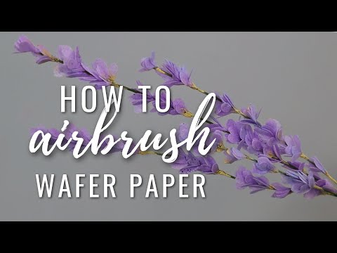 Wafer Paper Lavender with Craft Punch & Airbrush