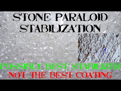 Matrix Opal-Stabilisierung mit Paraloid B44. Bester Stabilisator, vielleicht nicht die beste Besc...