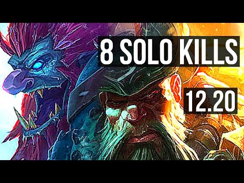 TRUNDLE vs GP (TOP) | 8 solo kills, 1200+ games | KR Diamond | 12.20