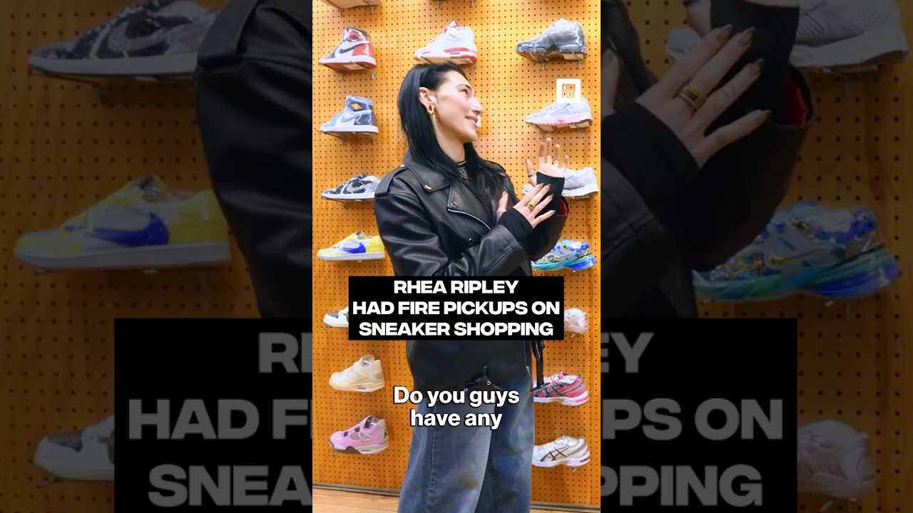 Rhea Ripley had fire pickups on #SneakerShopping 🔥