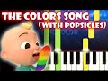 The Colors Song With Popsicles Cocomelon Nursery Rhymes Piano Tutorial Karaoke