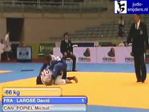 Judo 2009 Rio de Janeiro: Larose (FRA) - Popiel (CAN) [-66kg].