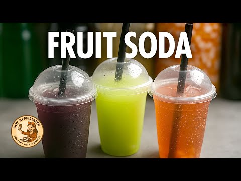 Fruit Soda Cold Drinks Recipe, Icy Green Apple, Blueberry, Strawberry Yakult w/ Sprite Refreshments