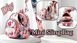 SEW Your Own MINI Sling Bag With a ZIPPER | Easy SEWING Tutorial For Beginners