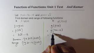 Domain and range of composite functions MHF4U Pre-Calculus