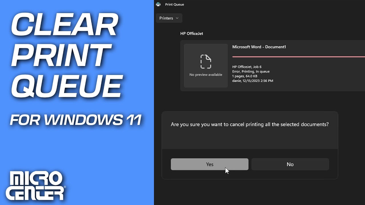 How to Clear the Print Queue in Windows 11 | Micro Center Tech Support