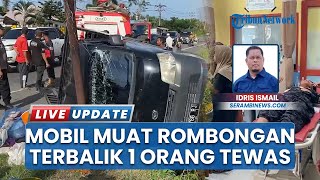 Tragis Kecelakaan di Simpang Mamplam, Grand Max Terbalik Bawa Rombongan, Satu Lansia Meninggal