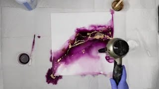 (789) 💕 Magic with Mixed Media 💕 Fluid Art with Acrylic Inks and Rubbing Alcohol!