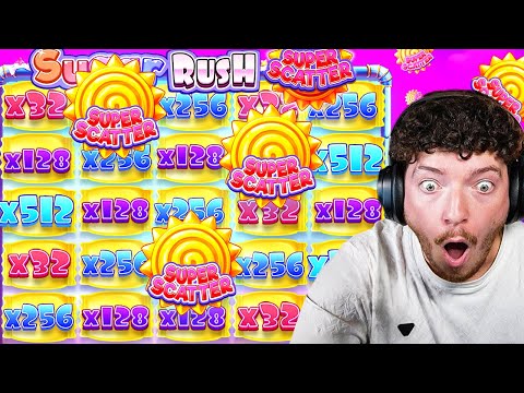 GUARANTEED 32X FULL SCREEN SPINS on SUGAR RUSH SUPER SCATTER PAID INSANE! (MASSIVE WIN)