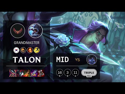 Talon Mid vs Sylas - KR Grandmaster Patch 12.4