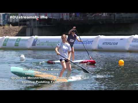Die Finals 2023 Kanu   Innenhafen Duisburg DM Goldfinale Standup Paddling Frauen