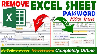remove excel sheet password for free: how to unprotect excel sheet without a password  or software