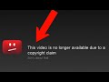 This Video Is No Longer Available Due To A Copyright Claim Youtube Problem