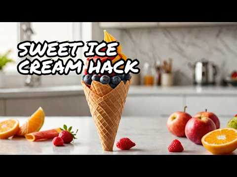 Ice Cream & Fruit Roll Up Hack – The Ultimate Sweet Treat! 🍦🍓🤯
