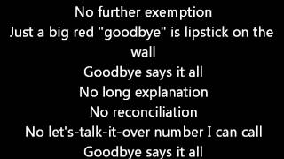 Goodbye Says It All Blackhawk Lyrics