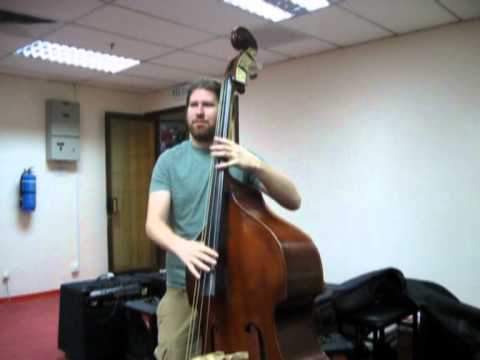 Casey Jamming on the Double bass at Penang Island Jazz Festival