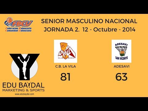JORNADA 2. CLUB BASKET LA VILA - ADESAVI SAN VICENTE