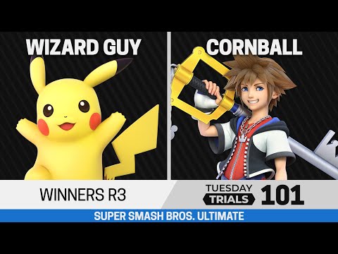 Tuesday Trials 101 SSBU Winners R3 - Wizard Guy (Pikachu, Min Min) vs Cornball (Sora)