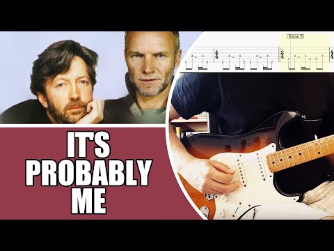 It's Probably Me - Sting & Eric Clapton | Guitar solo cover with tabs #31