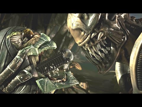 Mortal Kombat XL - Alien/Reptile Mesh Swap Intro, X Ray, Victory Pose, Fatalities