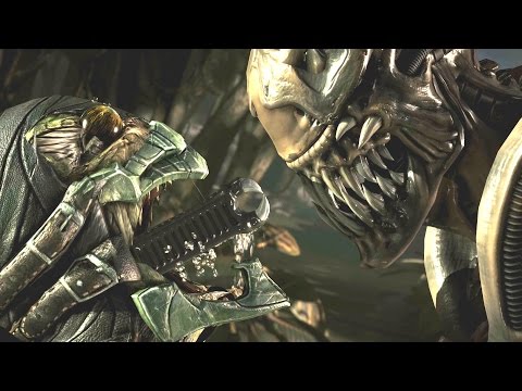 Mortal Kombat XL - Alien/Reptile Mesh Swap Intro, X Ray, Victory Pose, Fatalities Video