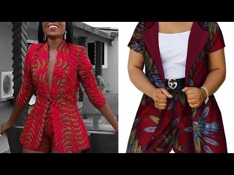 African Print Blazer Jacket with Shorts - Ankara Print - African Dress - Two Piece Outfit - Handmade