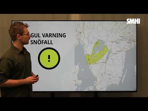 Gul varning för snöfall