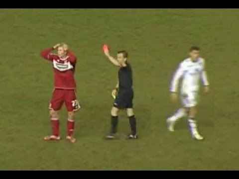 Middlesbrough v Leeds Utd 2012-13 CURTIS MAIN GOAL SENT OFF