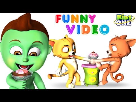Two CATS Fight | BABY HULK got an ICE CREAM | Funny Video for Kids